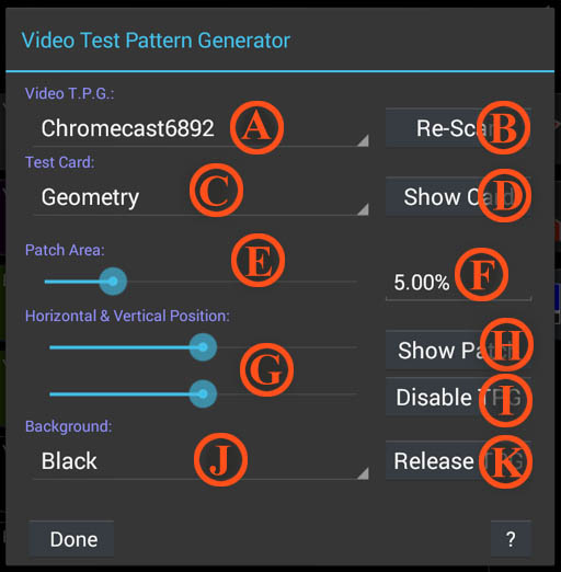 Video Test Patch Generator Dialog